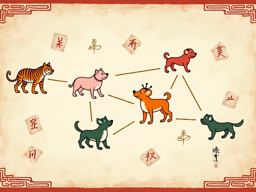 最佳婚配生肖示意图